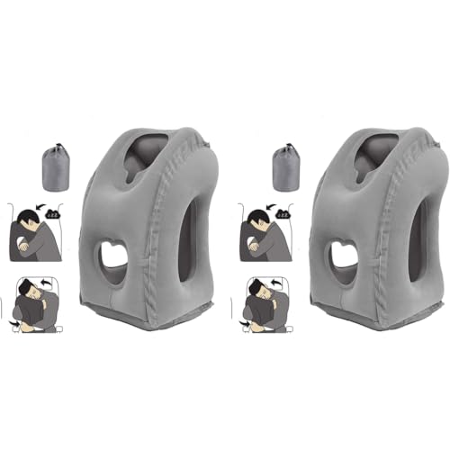 PALAY® Inflatable Travel Pillow Neck Air for Sleeping Support Head Chin Lumbar Avoid Shoulder Pain Comfortable Airplane Car Polyvinyl Chloride Grey 2 PCS PALAY® Inflatable Travel Pillow Neck Air for Sleeping Support Head Chin Lumbar Avoid Shoulder Pain Comfortable Airplane Car Polyvinyl Chloride Grey 2 PCS